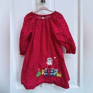 The Elf on the Shelf 2T Red Polka Dot Long Sleeve Flowy Christmas Holiday Dress